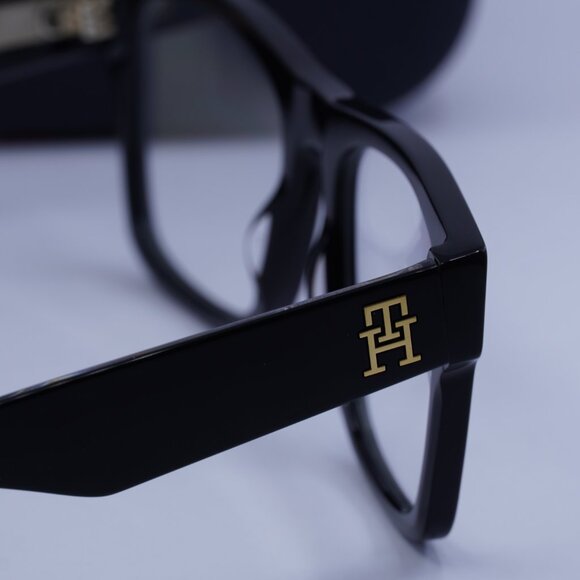 Tommy Hilfiger TH 2118/S 0807 K1 Square Sunglasses – Black/Gold Mirror